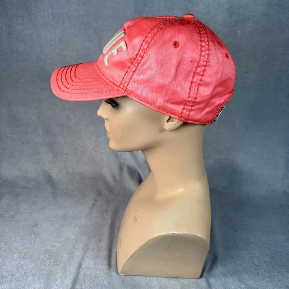 True Religion Reflective Coated Twill Baseball Cap Pink Bougainvillea